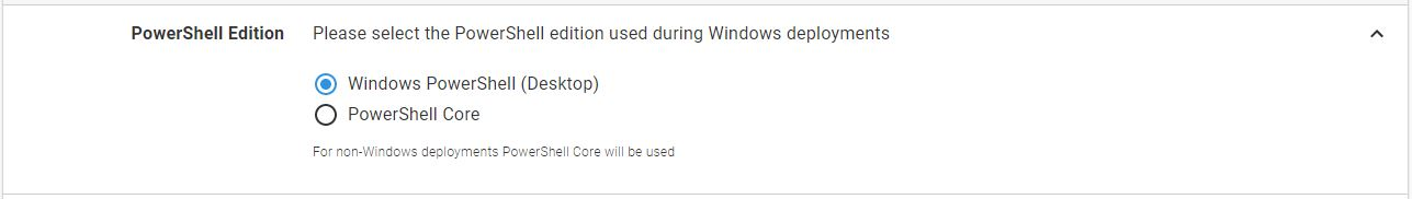 Select PowerShell edition