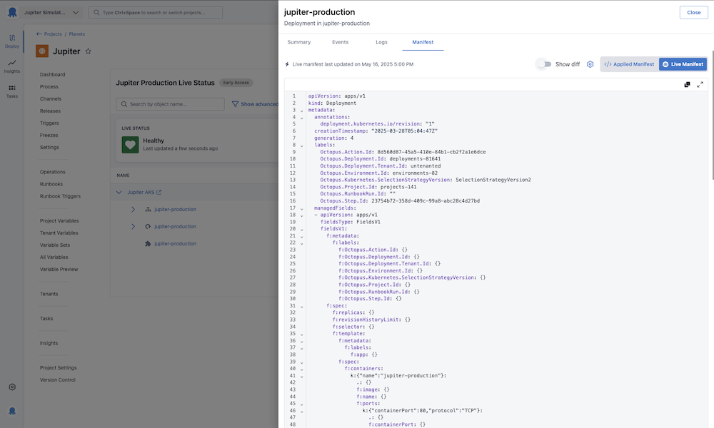 Object manifest
